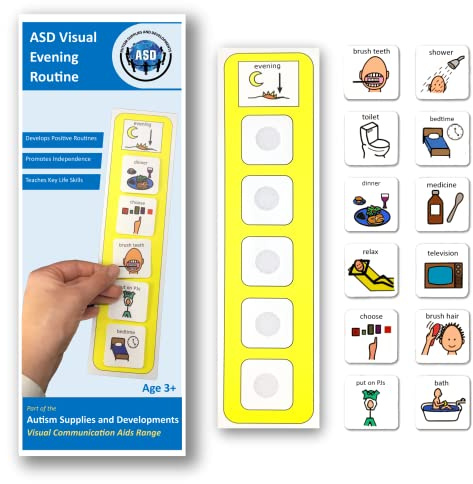 Bedtime Routine Chart for Children –Visual Timetable for Autistic Children–SEN–Chore Chart for kids –Autism Learning Resources –12 Communication Cards
