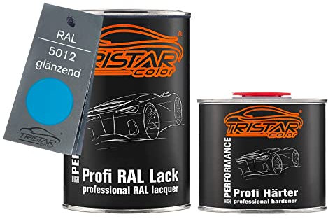 RAL 5012 Lichtblau brillant Pot de peinture automobile 2K 1,5 litre / 1500 ml durcisseur inclus