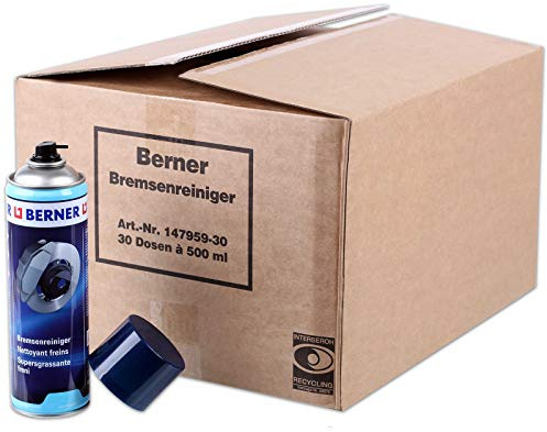 1 Cartone Berner Detergente Per Freni 30x Contenitori 147959 Entfetter 500ml Bomboletta Spray Detergente