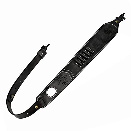 Tourbn Porta munizioni in pelle deluxe imbottita con foro di riposo e girelle
