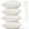 MIULEE 4er Set Kissenbezug Dekorative Kissenbezüge Kordsamt Boho Sofakissen Dekokissen Zierkissen Couchkissen Deko Bezug für Sofa Couch Wohnzimmer Schlafzimmer Büro 40x40 cm Weiß