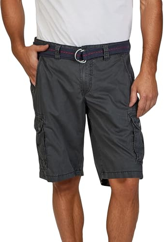 Timezone Cargo Shorts Herren mit Gürtel Regular Fit MaguireTZ Kurze Hosen Cargoshorts Sommer 100% Baumwolle, Größe:33, Farbe:Dark Ink Blue (3929)