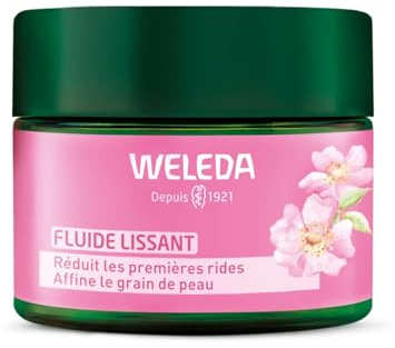 WELEDA Fluide Lissant Rose Musquée & Thé Blanc – Anti‑Âge Premières Rides, Age Protect Complex, Hydratation Immédiate, Réduit les Pores, Réveille l'Éclat, Texture Légère, labellisé NATRUE, 40ml