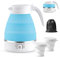 Bollitore pieghevole da 600 ml con 2 bicchieri pieghevoli, multifunzione portatile da viaggio con fondo in acciaio inox e regolazione della temperatura, cottura rapida per campeggio, attività