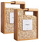 Dispensador de alimentos, organizadores y almacenamiento de la cocina de 2pcs, contenedores de alimentos de bambú y dispensadores de cereales con tapas extraíbles para Kicthen/9.1x6.8x3.2 pulgadas