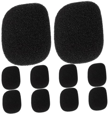 Yardwe 10piezas Protectores De Micrófono Mini Filtro Antiviento Para Micrófono De Solapa Cubierta Para Uso Estudio o Grabación