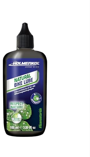 Holmenkol Natural Bike Lube Fahrrad-Kettenöl 100ml biologisch abbaubar - Schmierstoff für alle Witterungsbedingungen mit Korrosionsschutz, Für alle Fahrräder & Ketten