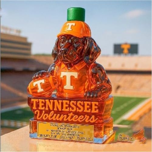300 ml whiskykaraff skulptur staty - Tennessee hundformad 3D-glasstaty, whiskykaraff, djurtema, glasvinflaskor, vinbehållare (A)