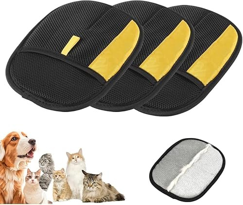 HOIDOKLY 2026 Guante eliminador de pelo de mascotas, guante estático para eliminación de pelo de mascotas, guantes de aseo de doble cara, eliminación de pelo de mascotas reutilizable para lavar y