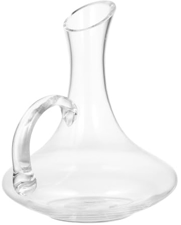 SECFOU 1pieza Decantador de Whisky de Vidrio sin Plomo con Asa Dispensador de Bebidas para Bar Garrafa para Vino con Diseño Decorativo para Whisky y Vodka Regalo Elegante para Fiestas