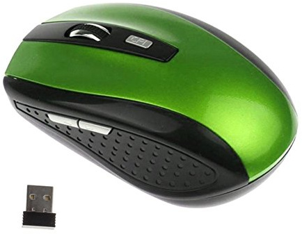 Gemini_mall® Wireless Mouse, 2.4G USB Wireless Mice Optical PC Laptop Notebook Computer Cordless Mouse with Nano Receiver, 6 Buttons, for Windows Mac Linux Vista Macbook Pro Apple iMac (Green)