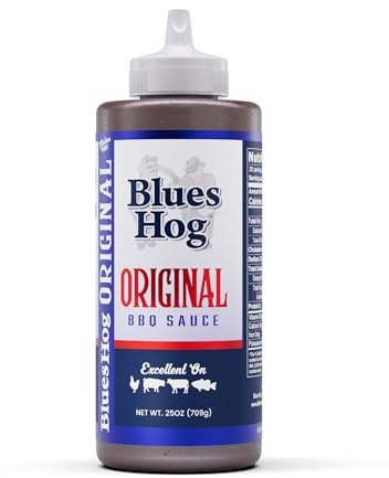 Blues Hog Original Barbecue Sauce, Sweet & Peppery BBQ Sauce, Gluten-Free, All-Natural, No High Fructose Corn Syrup, Award-Winning Barbeque Sauce, Made in the USA, 25 oz