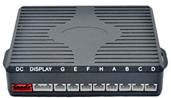 Riloer Kit sistema di rilevamento radar di parcheggio per retromarcia per auto, schermo LCD digitale + 6 sensori di backup per retrovisione + scatola di controllo digitale, con messaggio di allarme