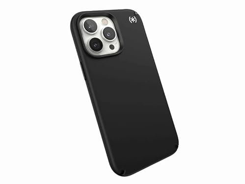 Speck Presidio2 Pro + MagSafe - iPhone 14 Pro Max Case with Microban Coating (Black/Black/White)