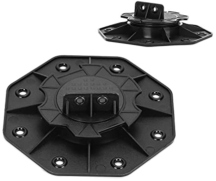 Cecaylie Steltlager, höjdjusterbar, justerbara fötter uteplatslager, ställfötter för WPC, terrassbrädor, underkonstruktion trä, fötter justerbara från 18 mm – 30 mm (20 stycken)