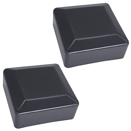 SKIR'CO (2 pièces) Capuchons de Poteau de Clôture, Carré 80 x 80 mm Capuchons en Plastique Gris pour Poteau de Clôture, Couleur Gris Anthracite RAL 7016