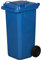 IMJ-Global Abfalleimer | PN-EN 840 | 120 Liter | mit Rollen | System zur mechanischen Entnahme | Kunststoff | blau