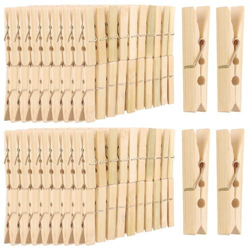 400 Stück Wäscheklammern Holz 6cm Unbehandelte Holzwäscheklammern Klein Nachhaltige Holzklammern Mini Wäscheklammern Holz Klein Holzklammern Mini Klammern für Wäsche, Büromemos, Fotos, Kunst, Handwerk