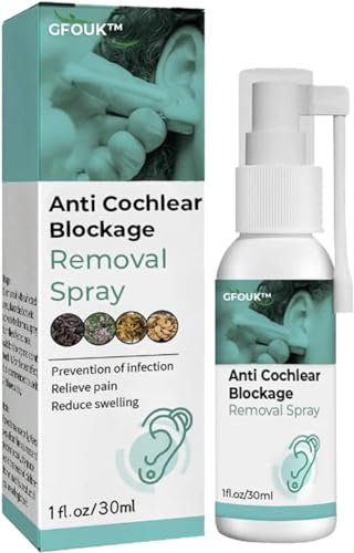 ATLION Spray per rimozione Anti-Blocco cocleare, Spray per rimozione cerume 2024 per Orecchie, detergente ammorbidente per cerume, per Blocco cocleare, Dolore all'orecchio e infezioni dell'orecchio