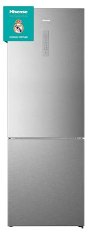 Hisense RB645N4BIC Frigorífico Combi 2 Puertas, Class C, 495 l, Alto 200 cm x Ancho 70.4 cm, Color Inox, Metal-Tech Cooling, Fresh Zone, Control de Humedad, Total No Frost, Iluminación LED