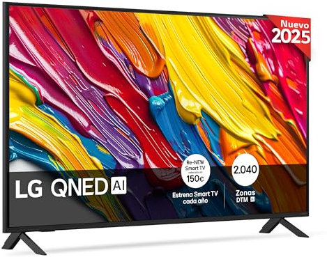 LG 55QNED84A6C - TV 55, 4K QNED EVO, Smart TV, WebOS 25, Procesador Potente e Inteligente, Super Upscaling, Dolby Dilgital Plus, Alexa/Google Assistant, Negro