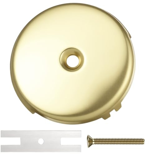 Holibanna Tapa De Desagüe De Bañera De Acero Inoxidable con Placa De Rebose Antidesbordamiento Fácil Instalación Compatible con Bañeras Estándar