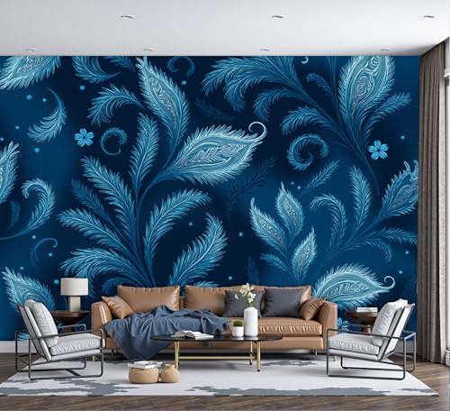 Papel Tapiz Fotográfico Plantas De Paisley Murales, Póster Estilo Bohemio Retro Mural De Pared Papel Tapiz Fotográfico, 250x175cm Papels Pintado Tela de Seda Para Sala De Estar Dormitorio