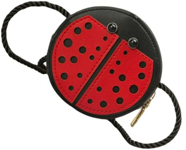 Artibetter Bolso Bandolera Infantil para Niñas, Monedero Cruzado de | Accesorio de Moda Diseño de Mariquita, Adecuado para Monedas y Snacks Diarios