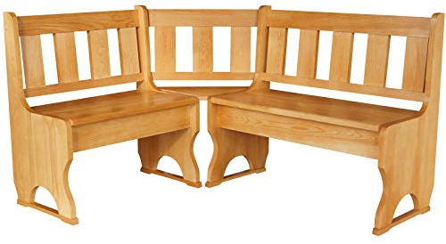 Koma Cassapanca angolare in legno di pino massiccio