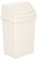 HOMION Plastic swing bin waste rubbish flip top lid recycling Containers dustbin (midnight, 50l swing bin) (SOFT CREAM)