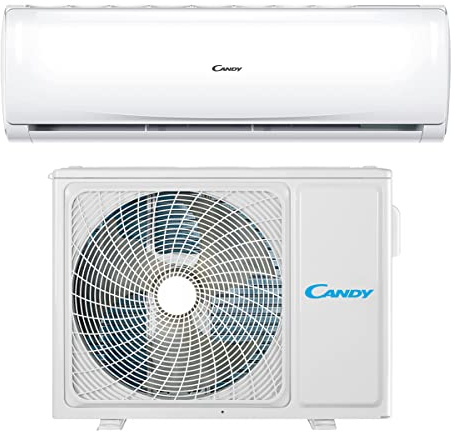 Candy, Condizionatore Smart Linea Pura, Climatizzatore Monosplit con Unità Esterna e Interna 18000 Btu, 28 dBA, con Pompa di Calore per Aria Calda, Self-Clean e Controllo da Remoto con App