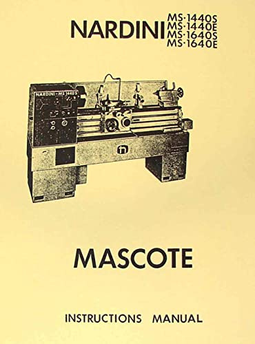 NARDINI MS-1440, 1640 S-E Mascote Metal Lathes Part Manual