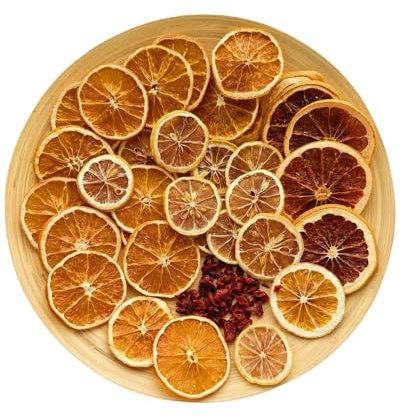 Adventskranz Deko, Weihnachtskranz Deko mit Getrocknete Orangenscheiben, Cranberry, Zitronen, Grapefruit, Simmertopf Potpourri Weihnachten Weihnachtsdeko für Raumduft, Einzugsfeier, Hostess
