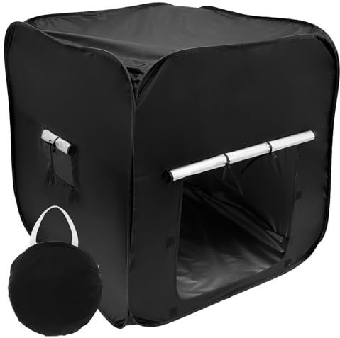 BAODBF Sensory Tent for Kids with Storage Bag Portable Sensory Pop Up Tent Foldable Pop Up Black Out Tent Lightweight Sensory Calming Hideout Home Calming Tent for Kids Black