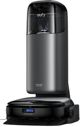 eufy Robot Aspirateur S1 Pro,Serpillère Toujours Propre, Aspiration 8 000 Pa, Évite Les Obstacles, Cartographie Multi-étages, Lavage des Bords, Contrôle Tactile LCD