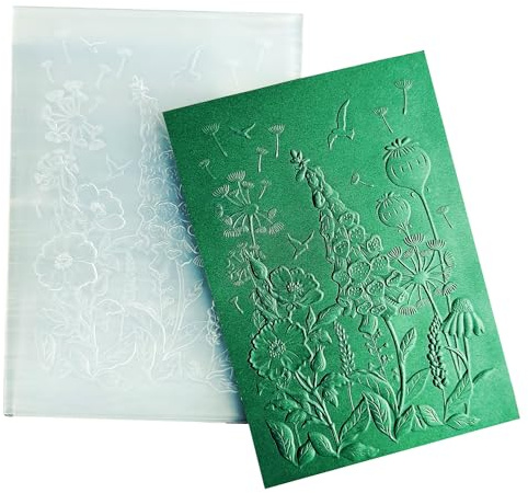 arriettycraft 3D vårhandske, blommor, plastpräglingsmappar för korttillverkning, 3D maskros, tusensköna, blommig präglingsmapp för presentetikett, papper, hantverk, heminredning