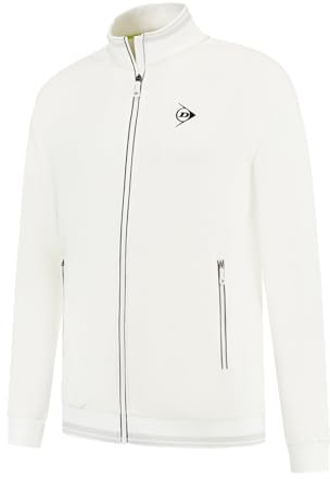 DUNLOP CLUB Herr Tennis stickad jacka, vit, XXXL