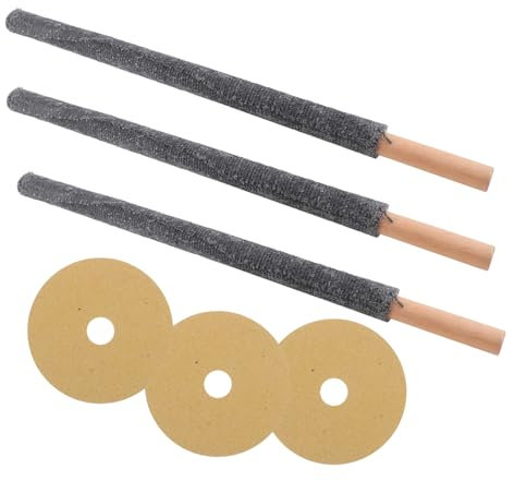 POPETPOP 3pezzi Torce Da Per Esterni Torcia Luminosa in Legno Decorazioni Per Matrimoni e Festival Torcia Portatile Con Cera Accendibile Attrezzi Per e Avventure All