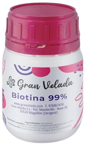 Gran Velada - Biotin 10 g | Pulveringrediens | Stärker håret och återfuktar huden | DIY kosmetika