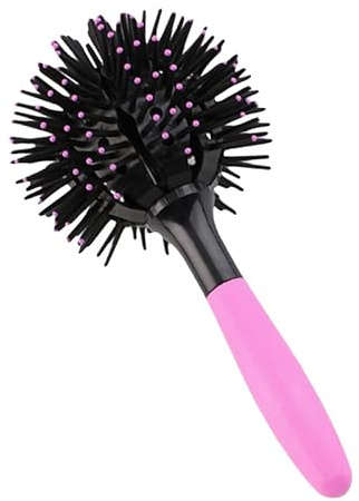 Brrnoo Cepillos para el Cabello de Bola Redonda 3D 360 Grados Massaje del Cuero Cabelludo Cepillo para el Cabello Esférico para Niñas