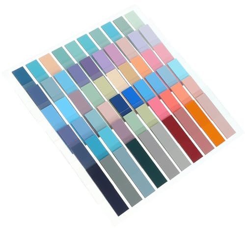 NOLITOY 6 hojas Pestañas Adhesivas Semitransparentes de Colores Marcadores para Libros de Notas y Archivo Resistentes y Compactas para Escuela y Oficina