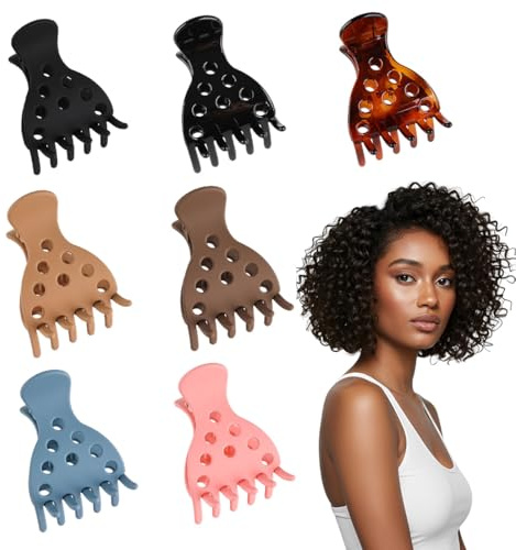 LQUYTA 7 Pezzi Fermagli Volumizzanti, Clip Volume Capelli Ricci, Clip, Sollevare Le Radici Dei Capelli, Per Ricci Elastici, Multicolore, Unisex, Adulti