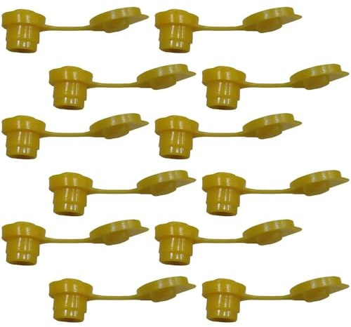 Replacement for fits Set of Twelve (12) Yellow Vent Caps For Gas Fuel Kerosene Water Jugs s