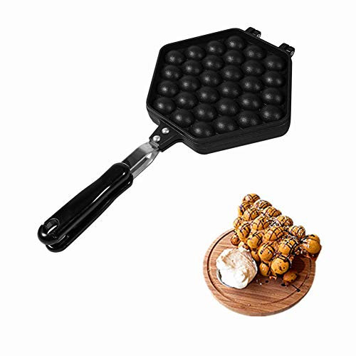 Waffle antiadherente para hacer gofres, sartén con burbujas de huevo, sartén de aleación de aluminio para hornear pasteles, plato para uso doméstico en la cocina
