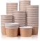 MATICAN Lot de 100 gobelets à dessert jetables en papier de 255 g pour aliments chauds ou froids, fournitures de fête de 255,1 g, tasses à friandises pour sundae, yaourt glacé, soupe, marron