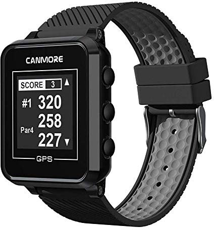 Canmore TW-353 GPS Golf-Uhr - Set mit Netzteil (schwarz)