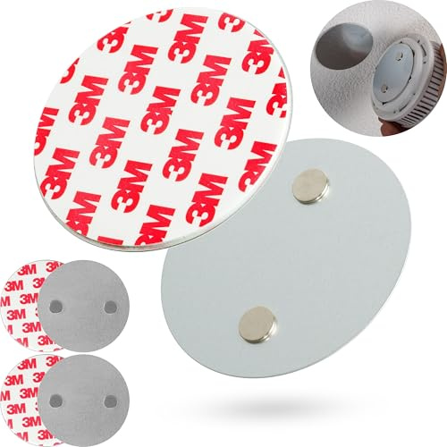 Soporte Magnético para Alarma de Humo, 3 piezas, Diámetro Ø 50 mm, para pegar o atornillar, adhesivo para las alarmas de incendios y humo, soporte detectore incendio humo, soporte almohadilla adhesiva