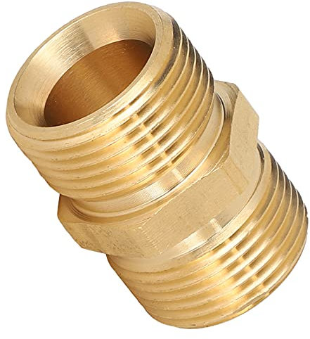 Adaptateur de Pulvérisateur Haute Pression en Laiton M22, Filetage Mâle Métrique, Raccord de Nettoyeur à Pression, Coupleur de Connecteur de Tuyau de 0.6in/14mm