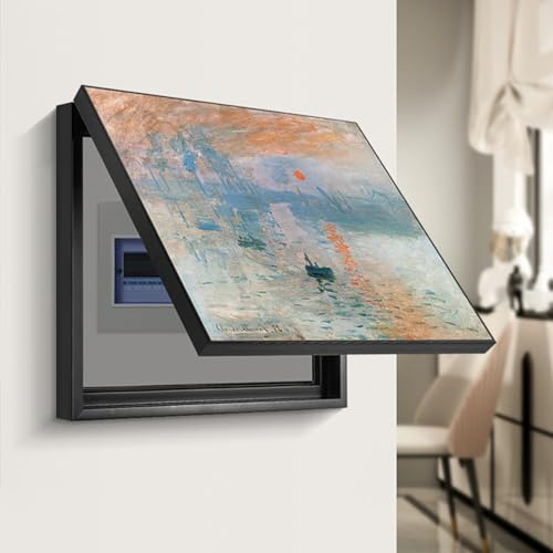Modern Electric Meter Box Cover Decorative Wall, Distribution Box Counter Electric Frames for Bedroom Kitchen Home, Hide Pictures Cover Painting Hanging Pictures, 16 18 20 22 Inch Long ( Size : 50x40c