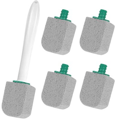 MAEXUS Pietra pomice, detergente per WC, 5 pezzi, pietra pomice, spazzola per la pulizia del WC, pietra per la pulizia del WC con manico, pietre per la rimozione delle urine forti